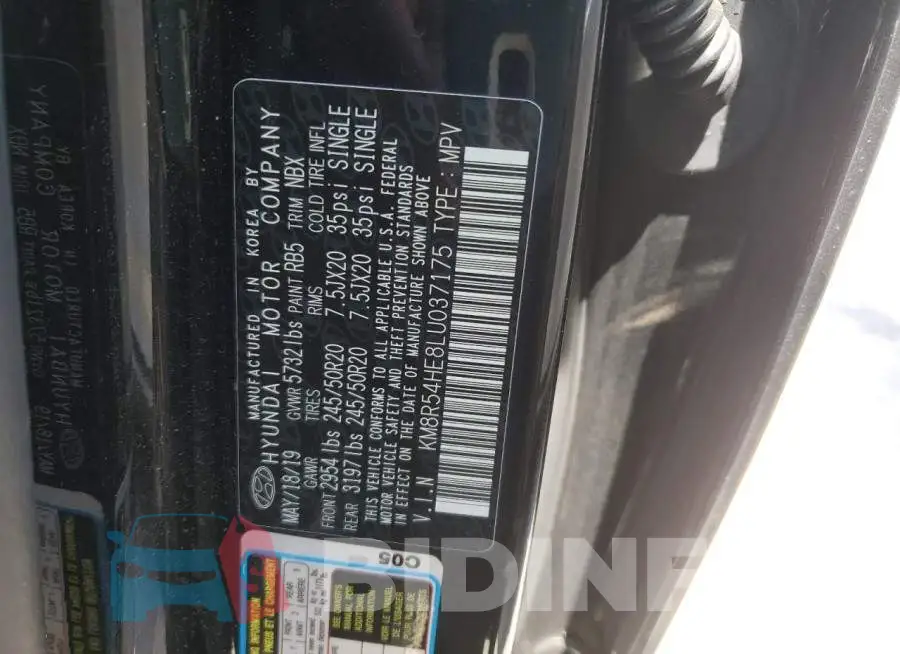 KM8R54HE8LU037175 Photo# 13