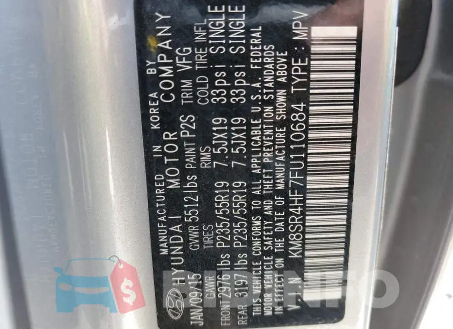 KM8SR4HF7FU110684 Photo# 13