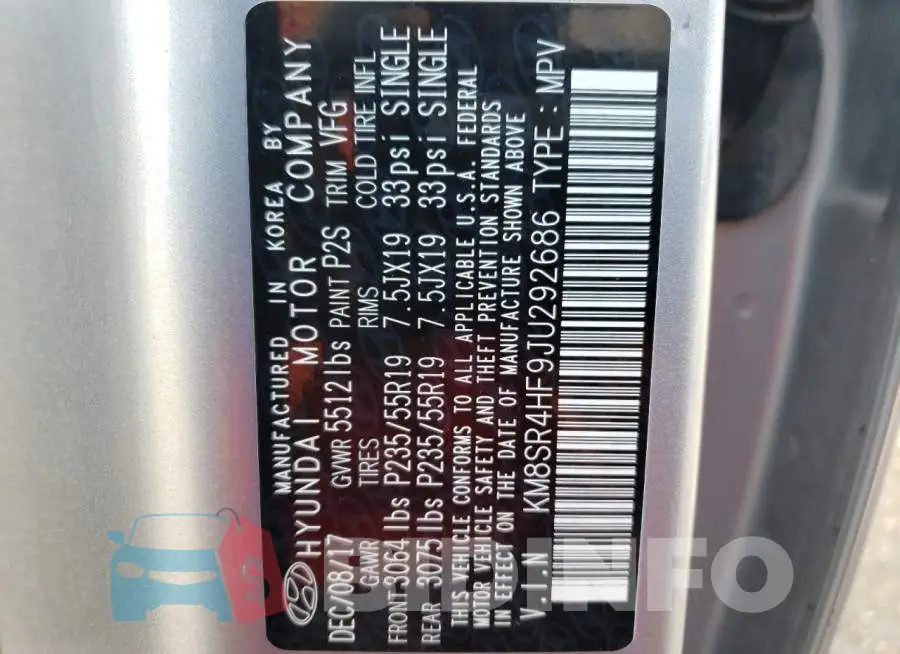 KM8SR4HF9JU292686 Photo# 14