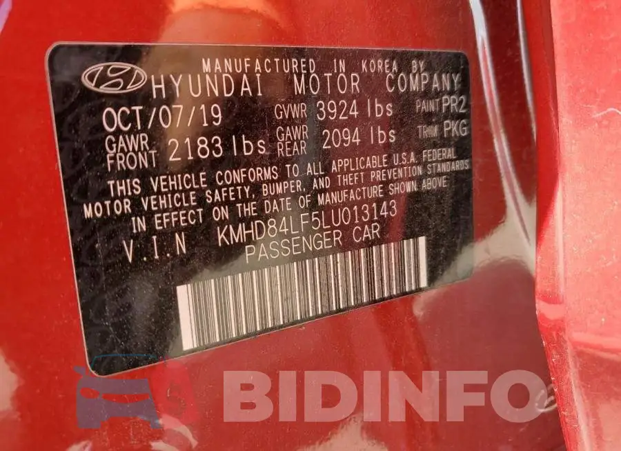 KMHD84LF5LU013143 Photo# 12