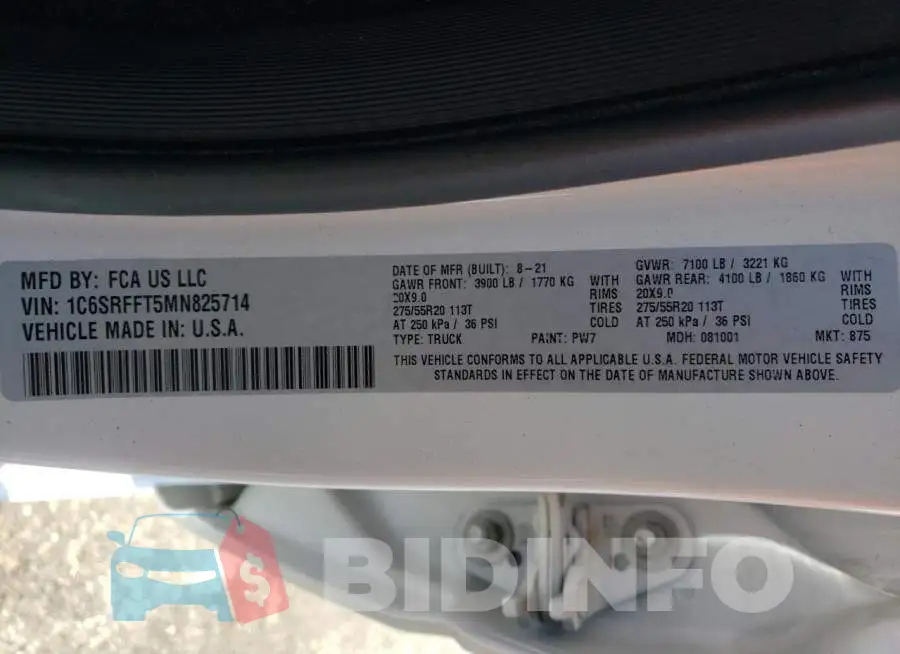 1C6SRFFT5MN825714 Photo# 12