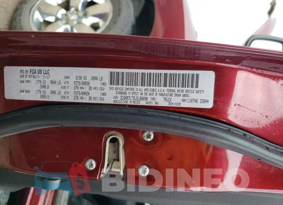 3C6RR7LT9JG168090 Photo# 13