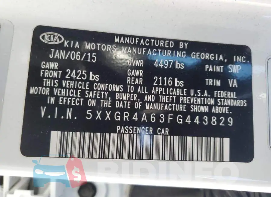 5XXGR4A63FG443829 Photo# 12