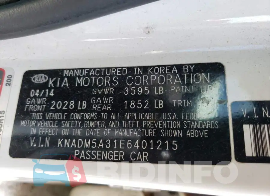 KNADM5A31E6401215 Photo# 12