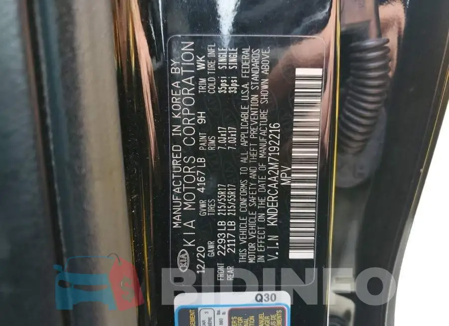 KNDERCAA2M7192216 Photo# 13