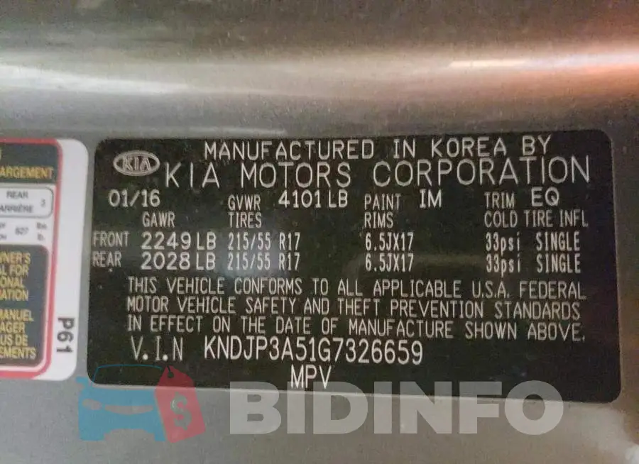 KNDJP3A51G7326659 Photo# 12