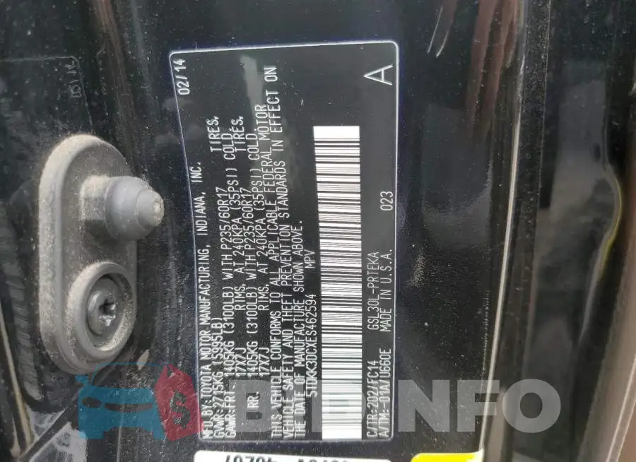 5TDKK3DCXES462594 Photo# 13