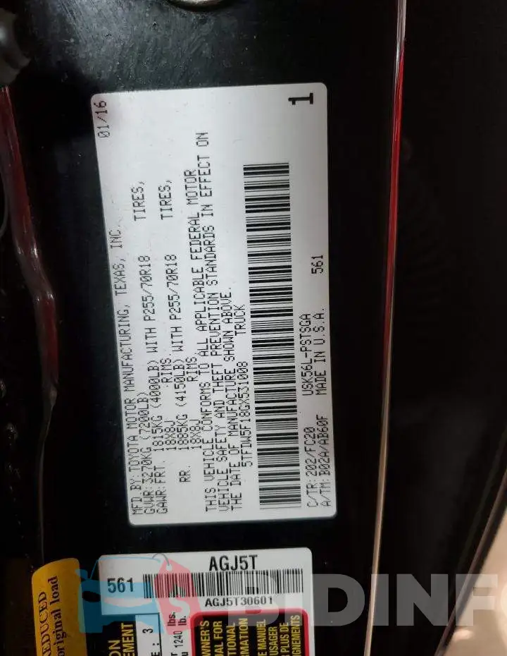 5TFDW5F18GX531008 Photo# 13