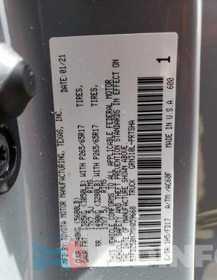 5TFDZ5BN7MX059668 Photo# 12