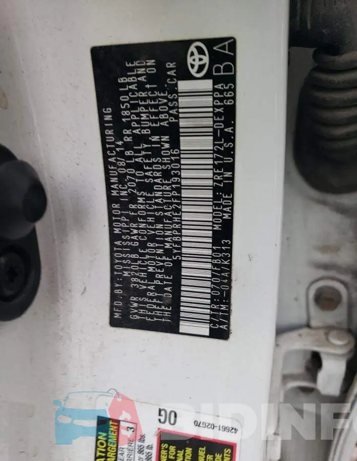 5YFBPRHE2FP193016 Photo# 12