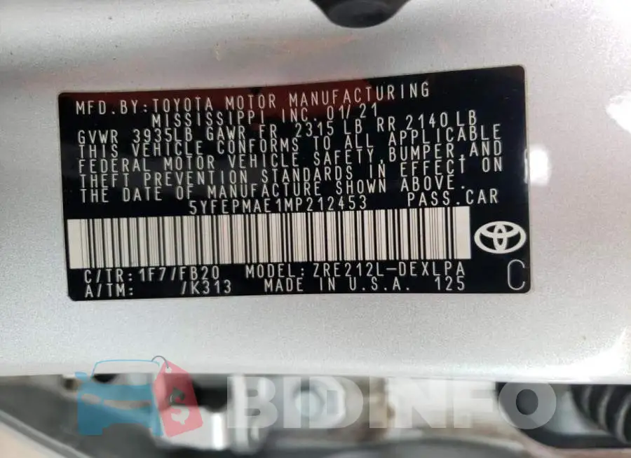 5YFEPMAE1MP212453 Photo# 12