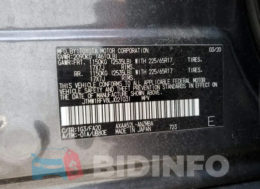 JTMW1RFV8LJ021031 Photo# 13