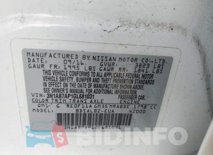 3N1AB7AP1GL681031 Photo# 12