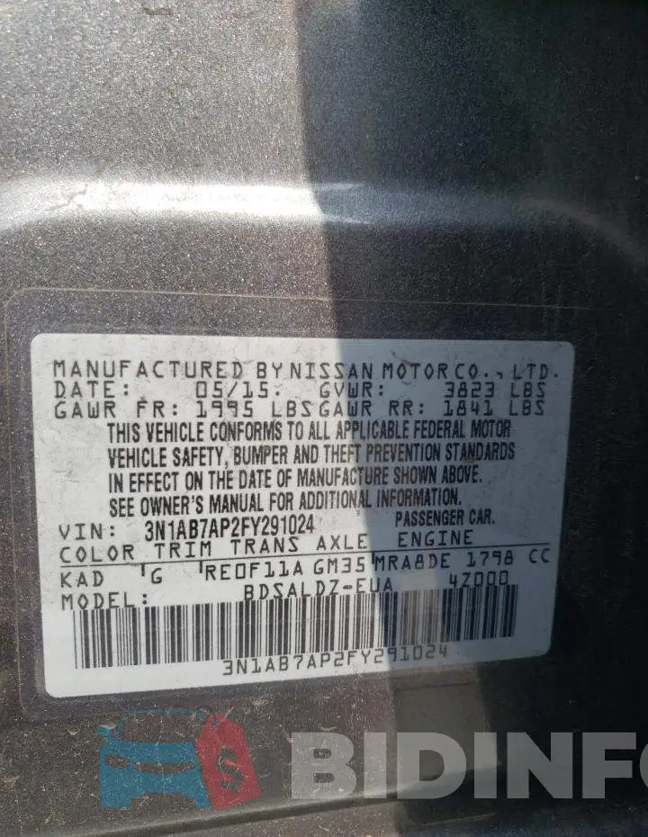 3N1AB7AP2FY291024 Photo# 12