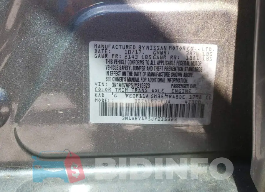 3N1AB7AP5JY215323 Photo# 12