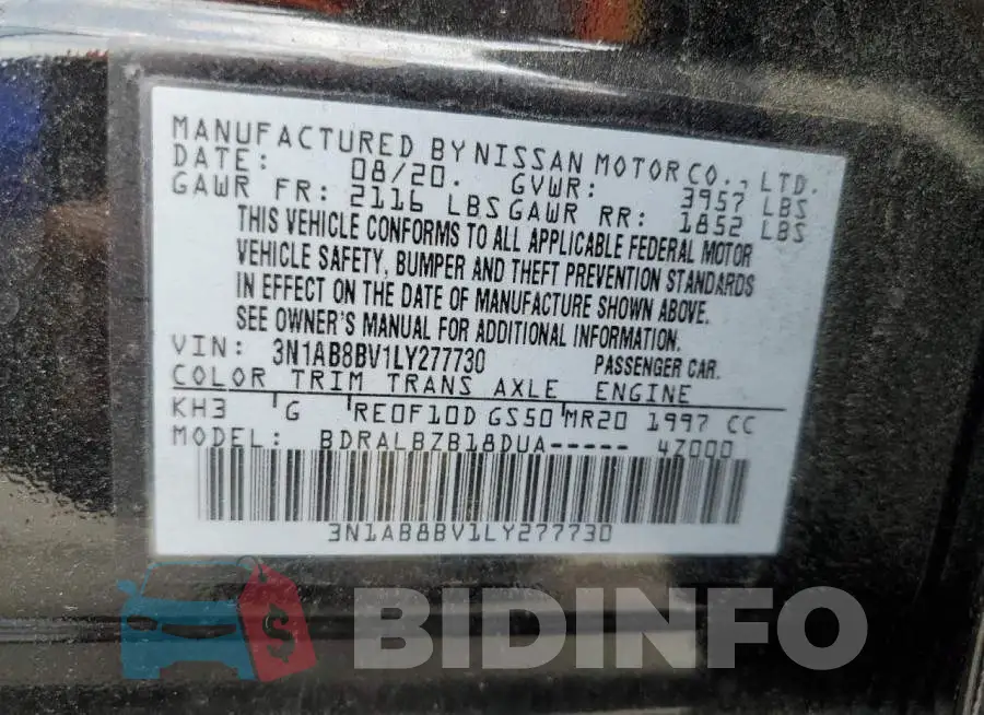 3N1AB8BV1LY277730 Photo# 13