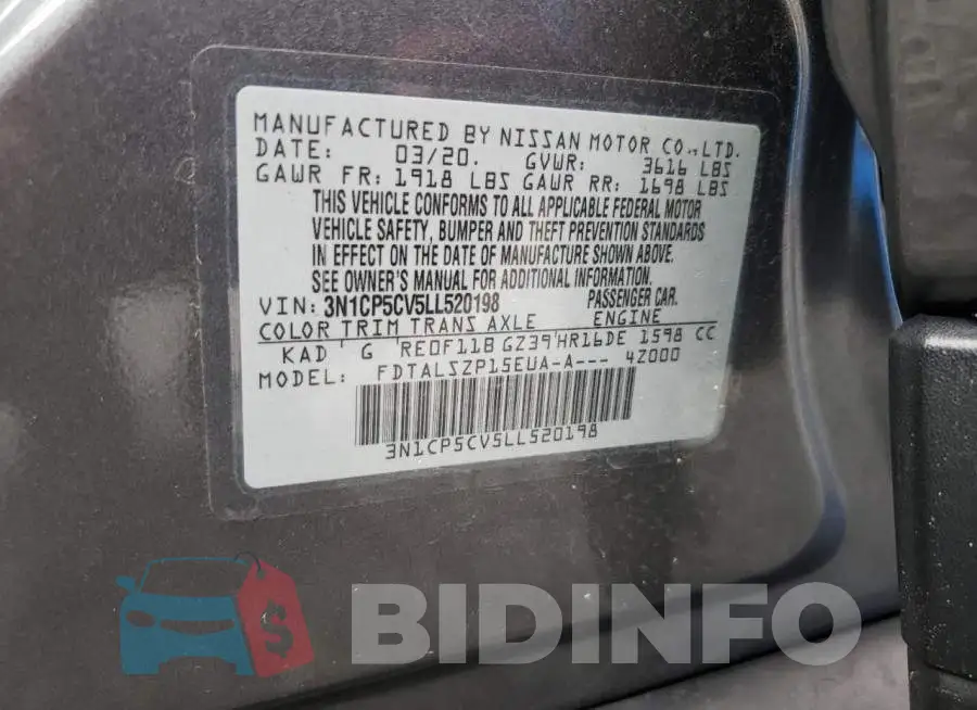 3N1CP5CV5LL520198 Photo# 13