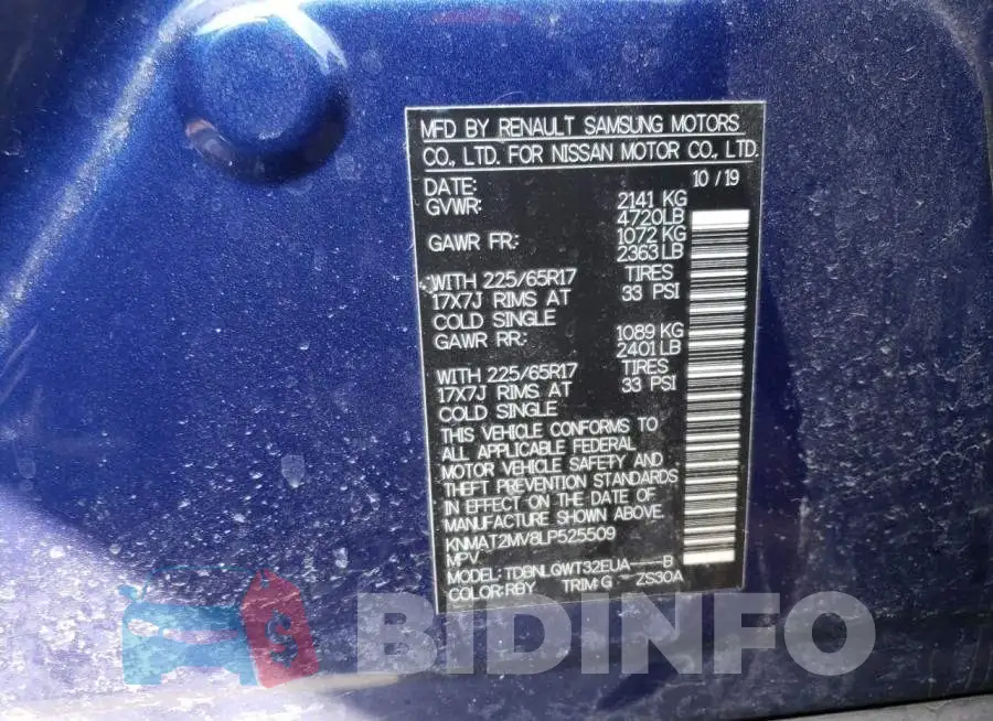 KNMAT2MV8LP525509 Photo# 12