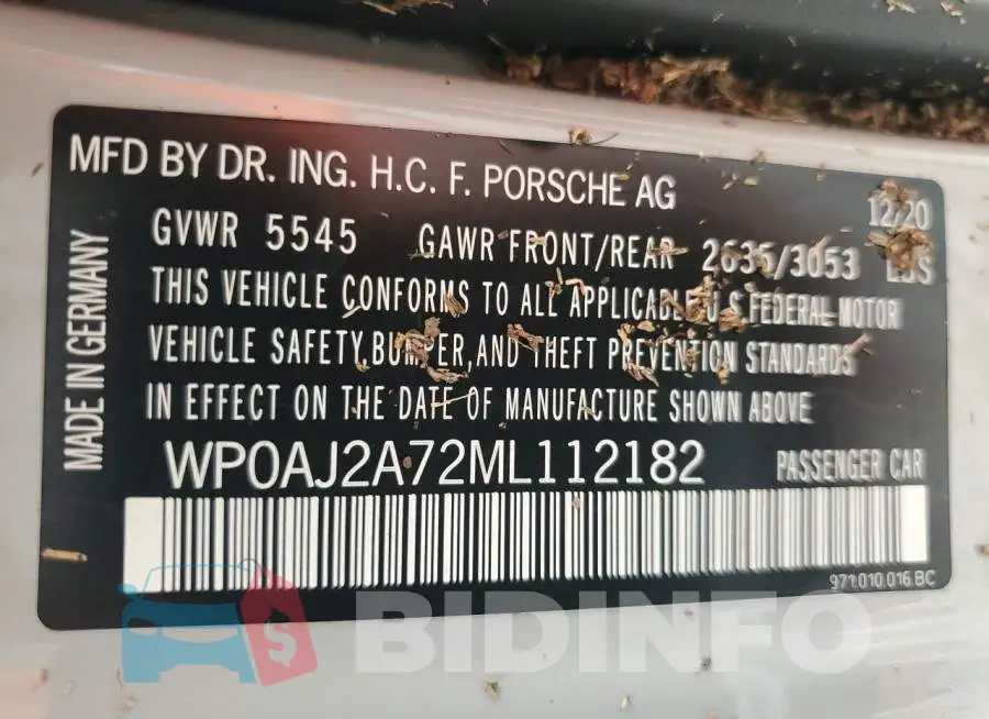 WP0AJ2A72ML112182 Photo# 13