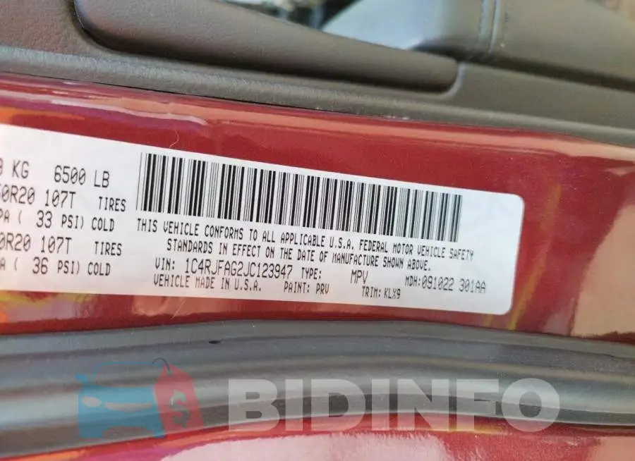 1C4RJFAG2JC123947 Photo# 12