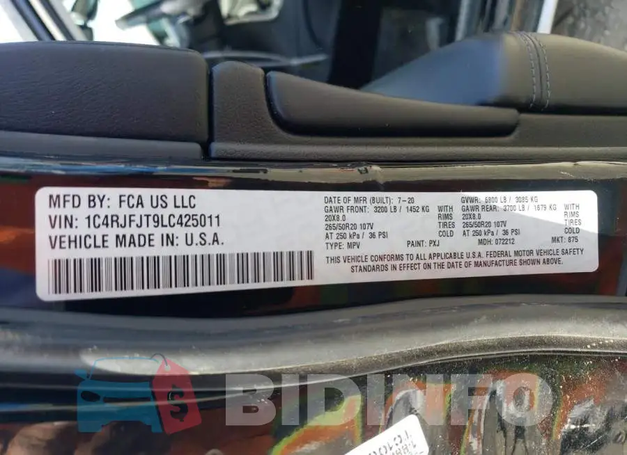 1C4RJFJT9LC425011 Photo# 12