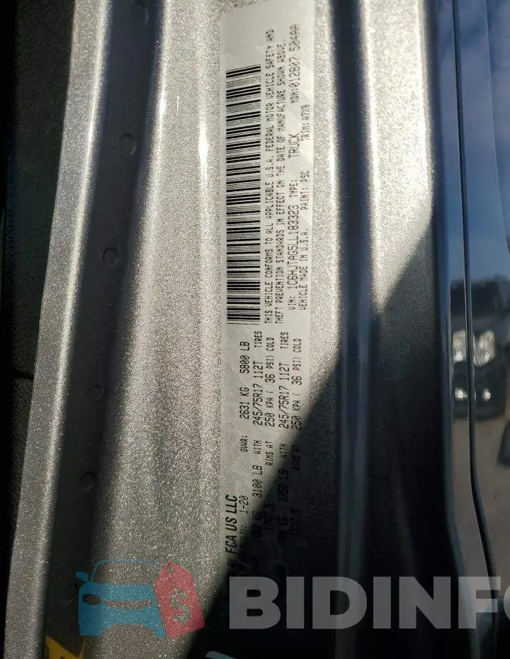 1C6HJTAG5LL183323 Photo# 13