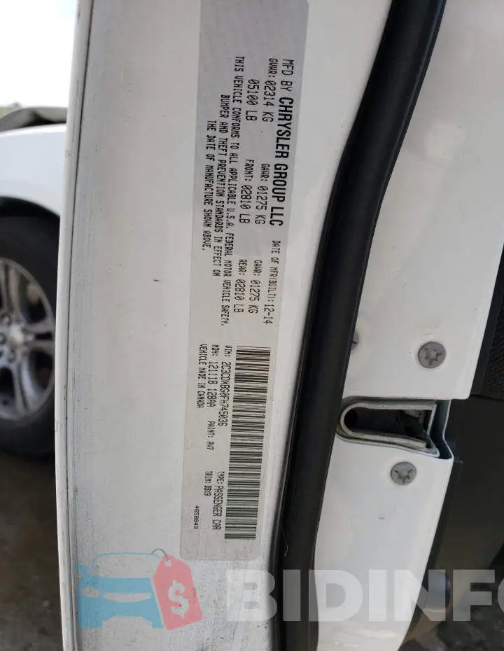 2C3CDXBG0FH745036 Photo# 13