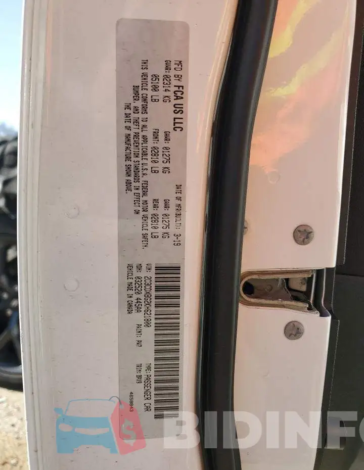 2C3CDXBG2KH621800 Photo# 12