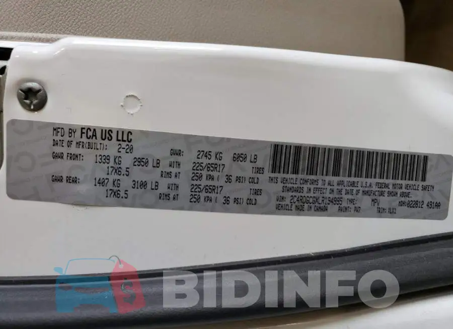 2C4RDGCGXLR194995 Photo# 13