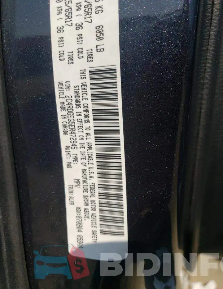 2C4RDGEG5ER472945 Photo# 13