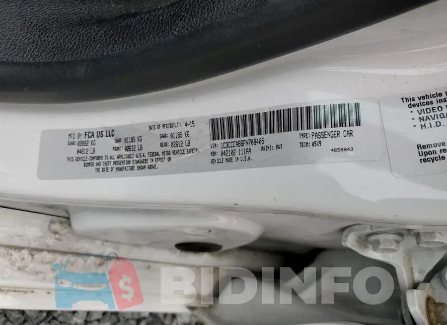 1C3CCCAB6FN708405 Photo# 12