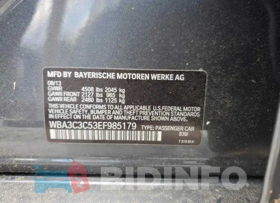 WBA3C3C53EF985179 Photo# 12