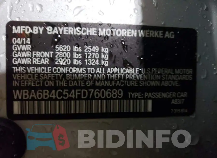 WBA6B4C54FD760689 Photo# 12