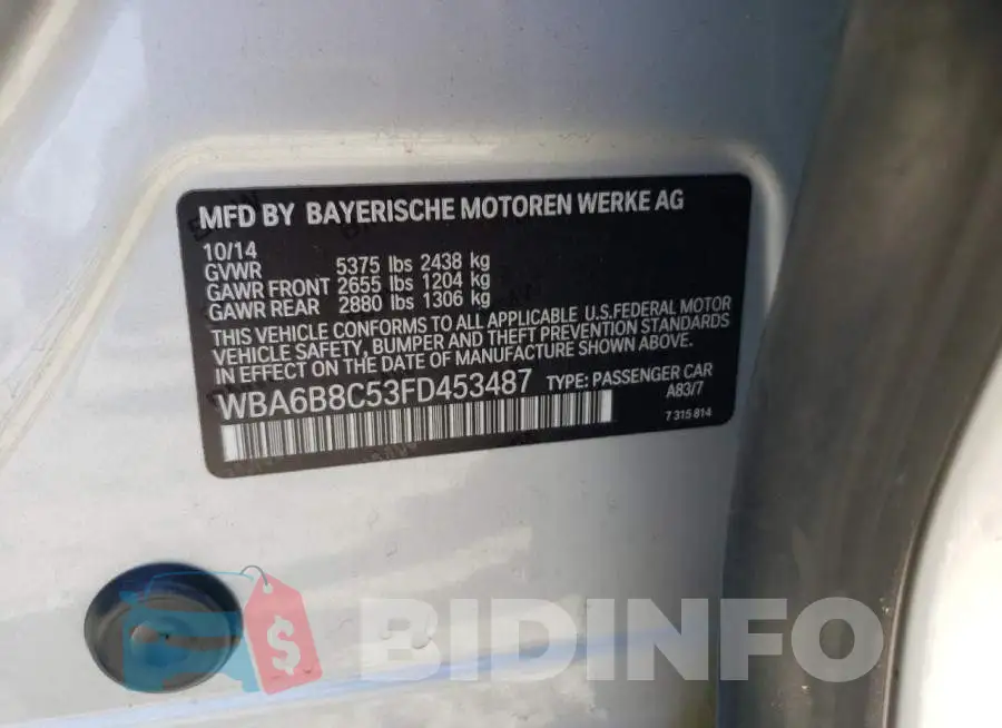 WBA6B8C53FD453487 Photo# 12