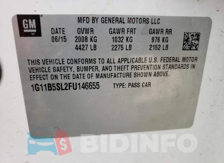 1G11B5SL2FU146655 Photo# 12