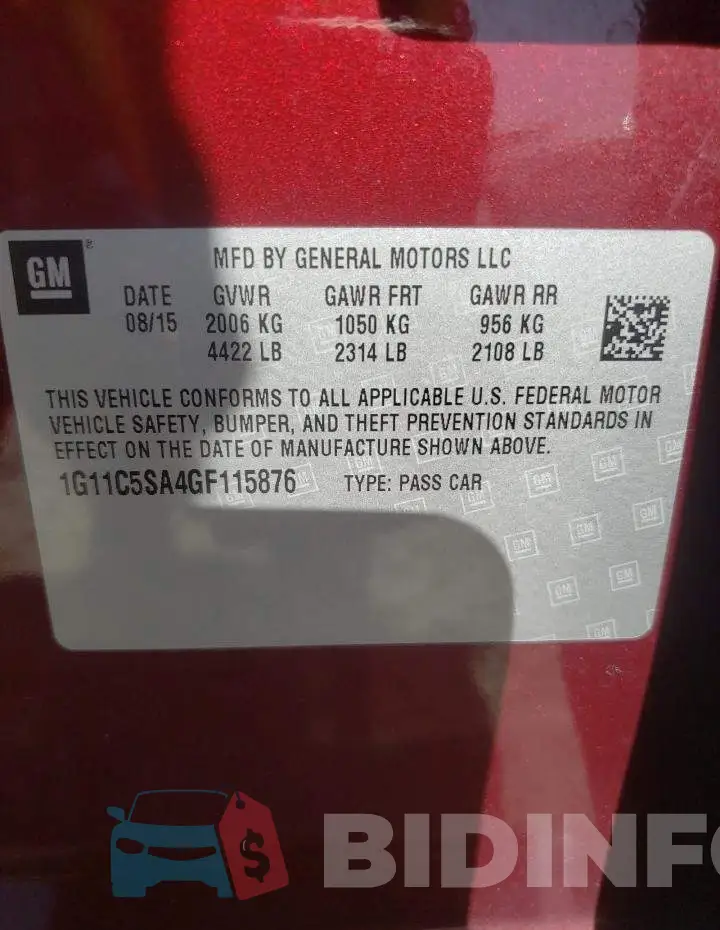 1G11C5SA4GF115876 Photo# 12