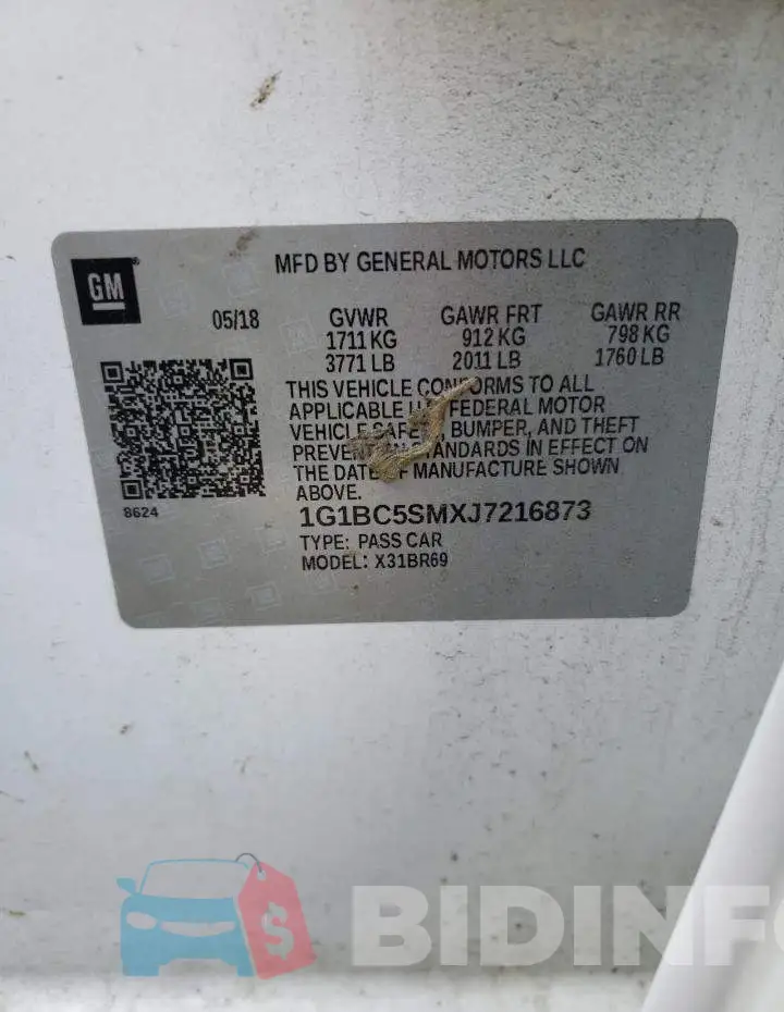 1G1BC5SMXJ7216873 Photo# 13