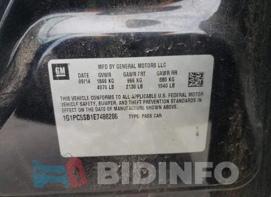 1G1PC5SB1E7488206 Photo# 12