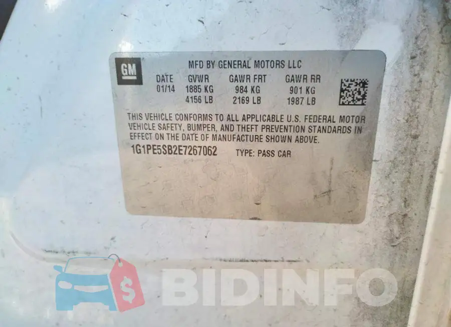 1G1PE5SB2E7267062 Photo# 12