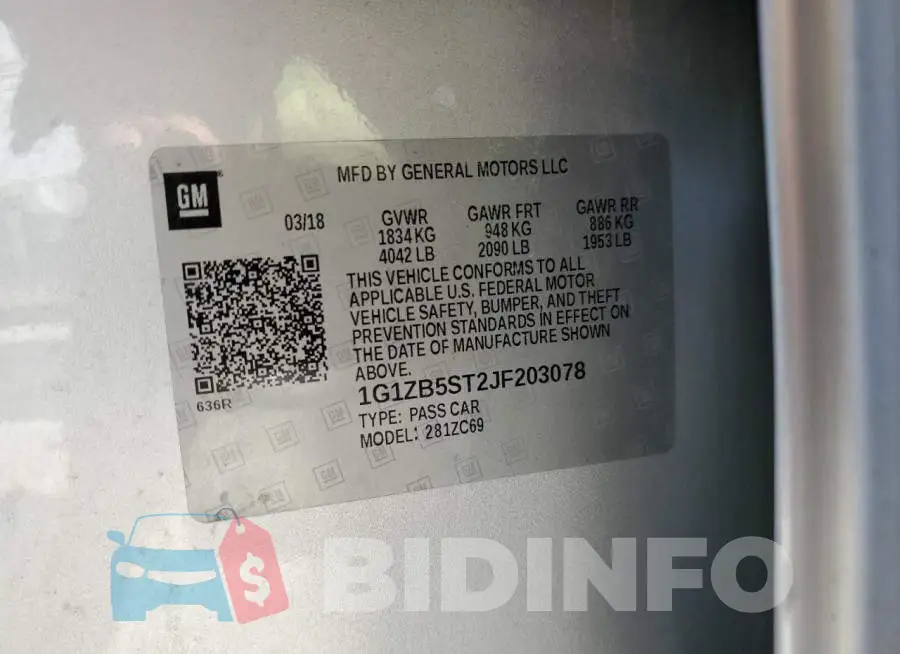1G1ZB5ST2JF203078 Photo# 12