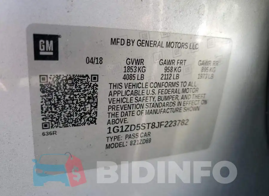 1G1ZD5ST8JF223782 Photo# 12