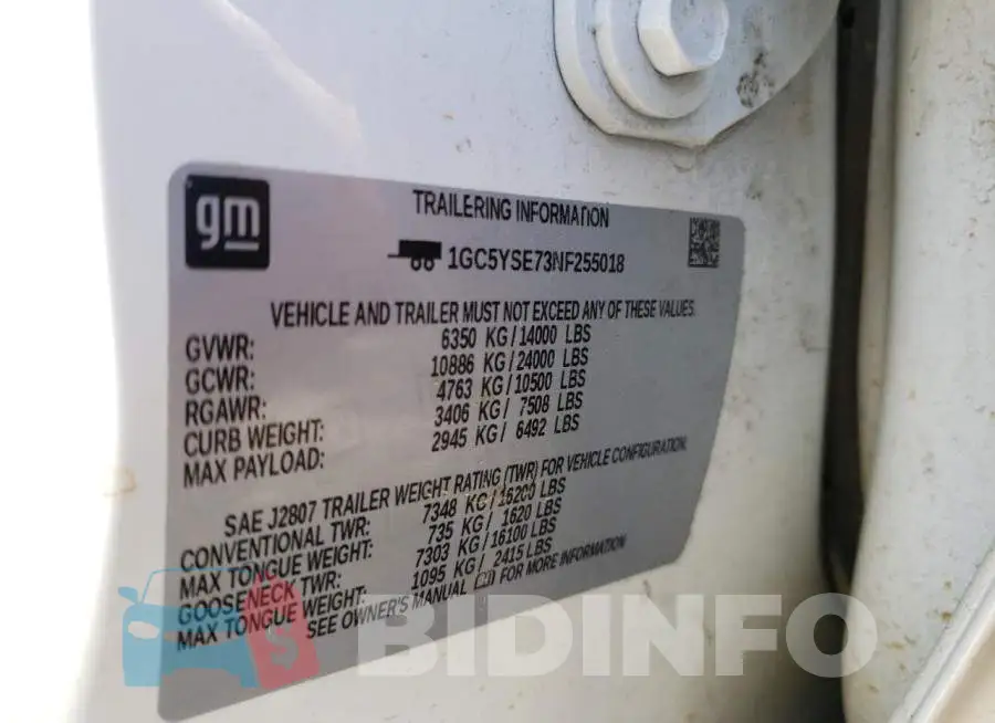 1GC5YSE73NF255018 Photo# 12