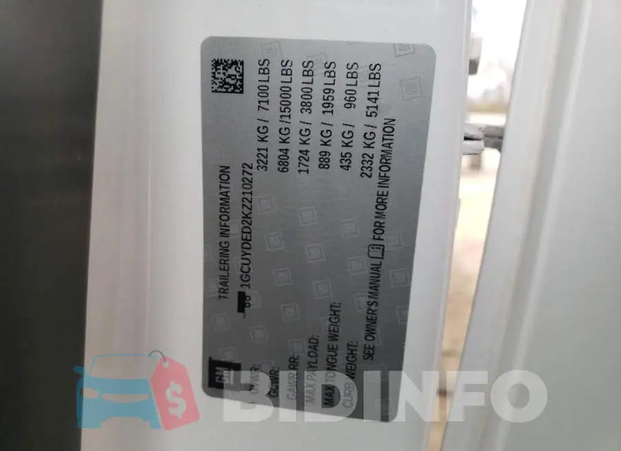 1GCUYDED2KZ210272 Photo# 12
