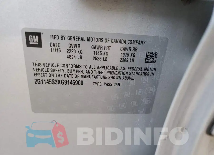2G1145S3XG9146900 Photo# 12