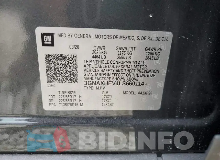 3GNAXHEV4LS660114 Photo# 13