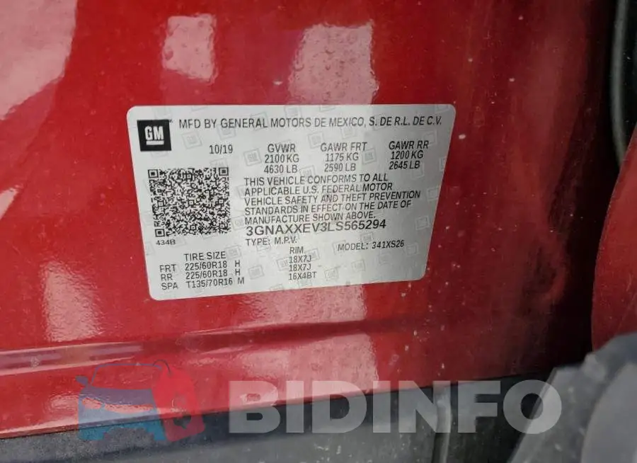 3GNAXXEV3LS565294 Photo# 14