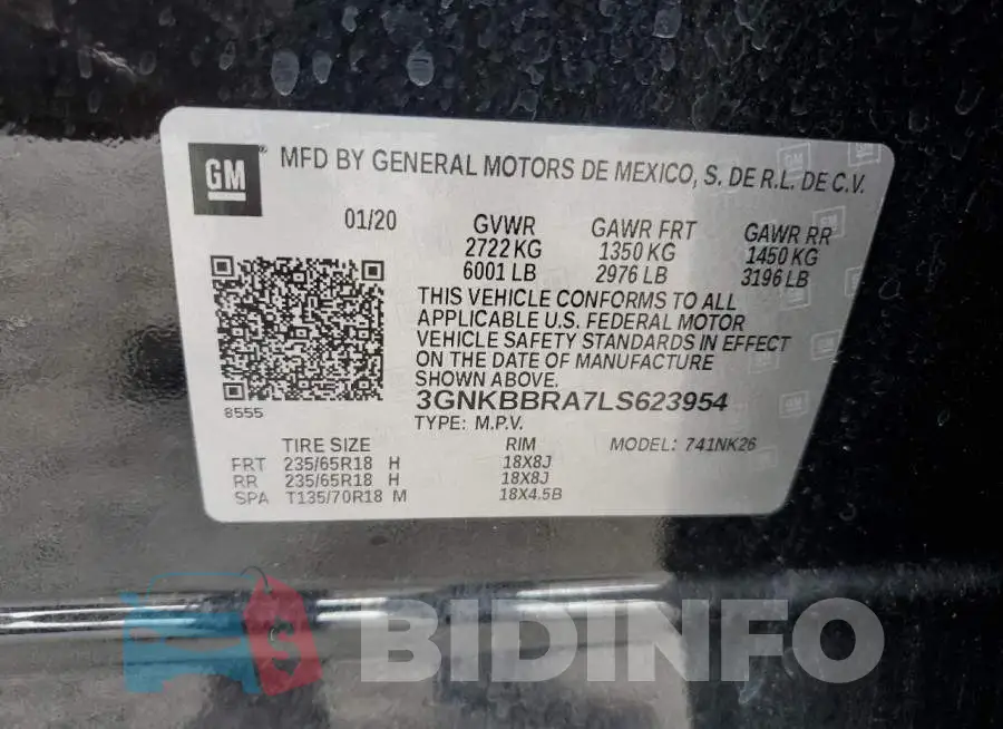 3GNKBBRA7LS623954 Photo# 13