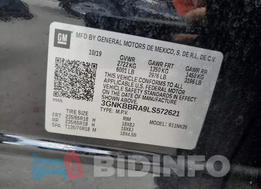 3GNKBBRA9LS572621 Photo# 13