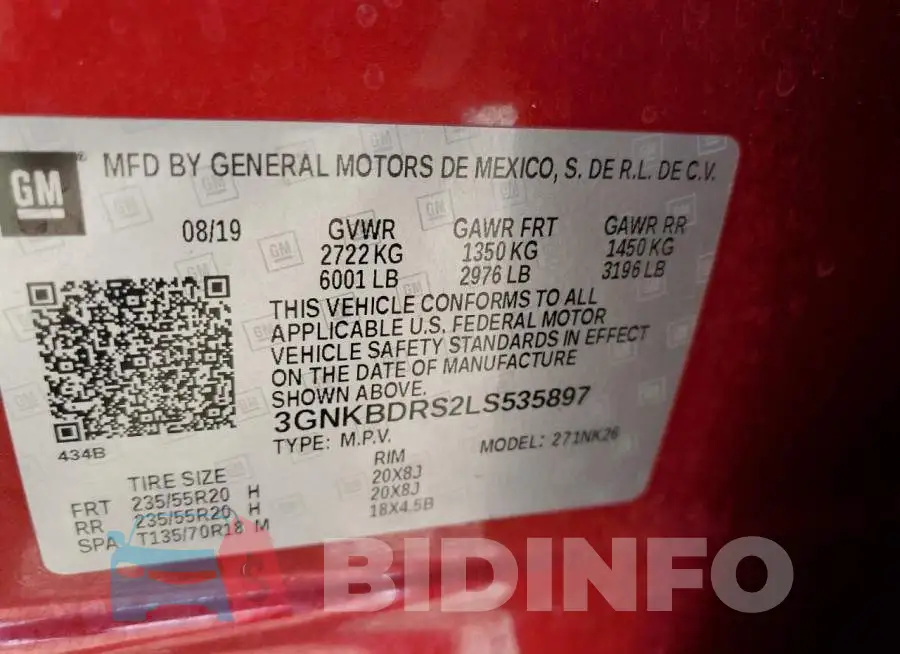 3GNKBDRS2LS535897 Photo# 13
