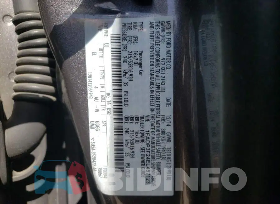 1FADP3F24EL457123 Photo# 12